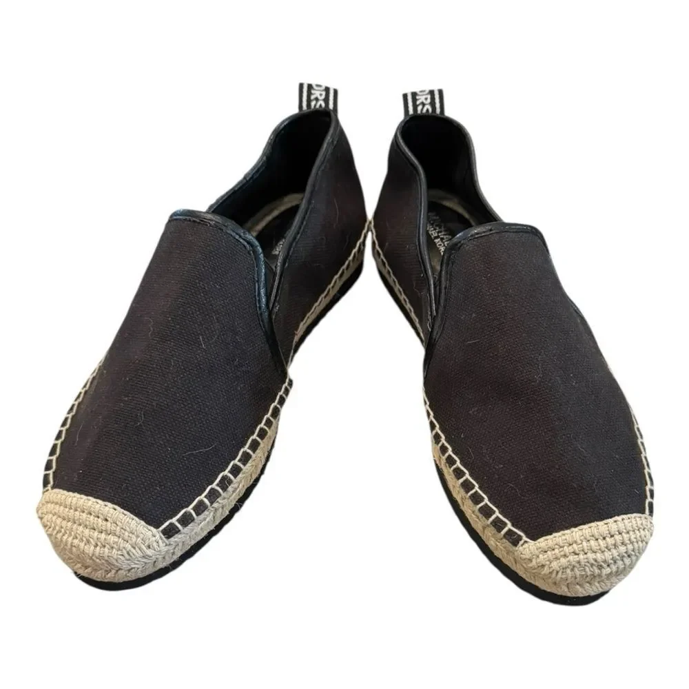 MICHAEL Michael Kors Black Espadrille Slip-On Shoes Loafers 6